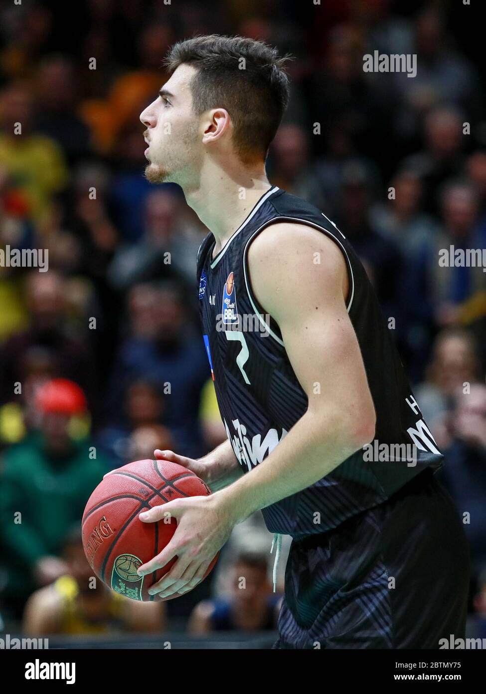 Braunschweig, Allemagne, 27 décembre 2019: Sebastian Herrera pendant le jeu BBL Bundesliga Lowen Braunschweig vs Merlins Crailsheim Banque D'Images