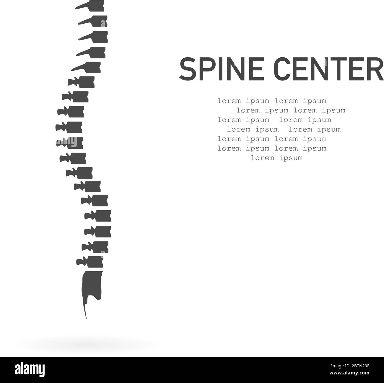 L'icône de la colonne vertébrale. Centre de diagnostic de la colonne vertébrale. Symbole de la colonne vertébrale dans un style. Vector illustration Illustration de Vecteur