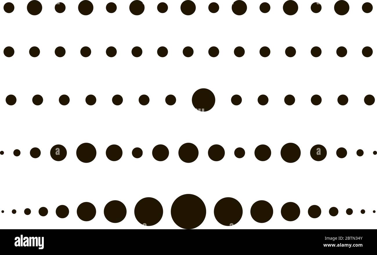 Cercle ligne set. Couleur black dot. Modèle plat. Vector illustration Illustration de Vecteur