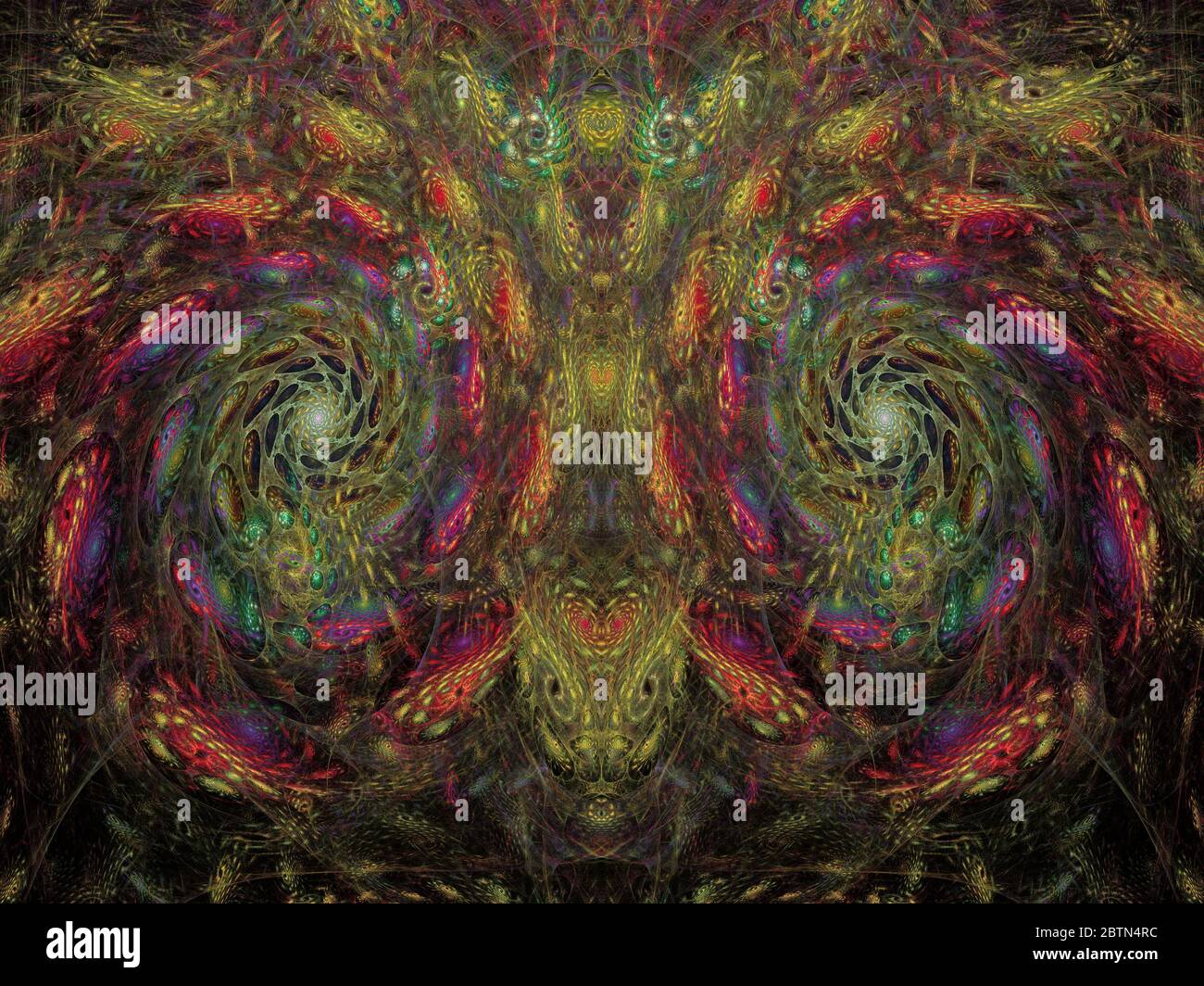 Motif abstrait hibou yeux Fractal Banque D'Images