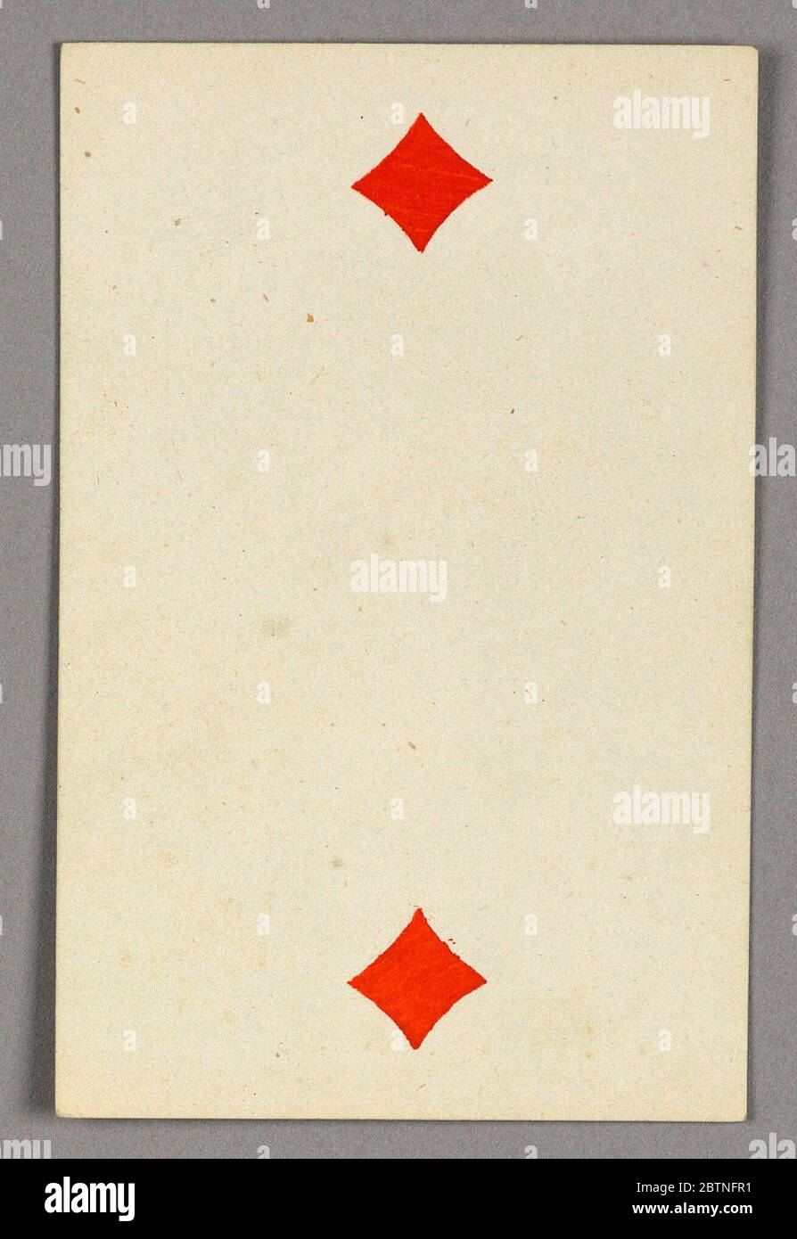 Deux diamants de l'ensemble des cartes à jouer de jeu de jeu de jeu ImperialSecond EmpireNapoleon III. Recherche en ProgressDon de diamants de l'ensemble des cartes à jouer 'jeu impérial–second Empire–Napoléon III'. Banque D'Images