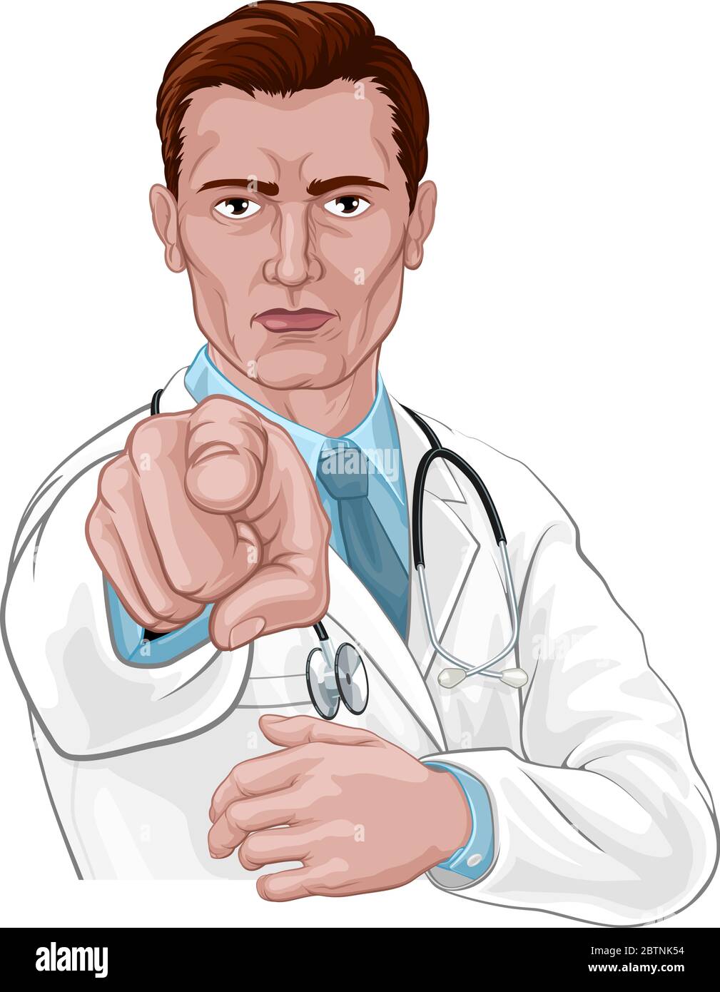 Le médecin veut ou a besoin que vous pointiez le concept médical Illustration de Vecteur