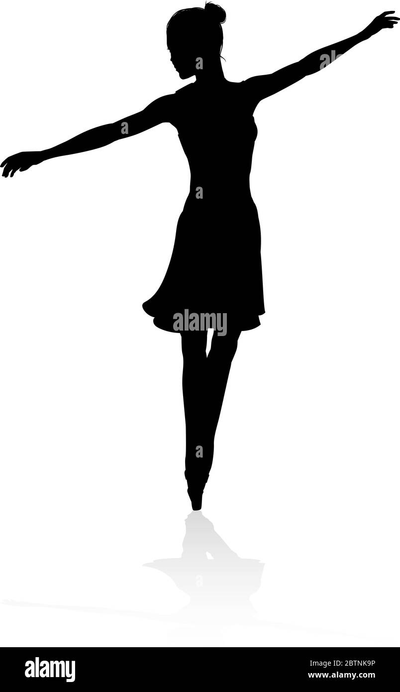 Silhouette danseuse Illustration de Vecteur