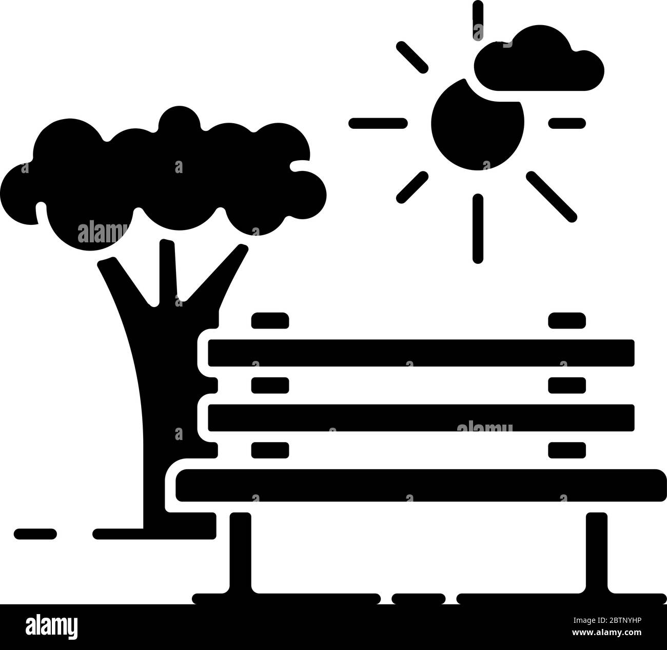 Icône de glyphe noir d'espace ouvert Illustration de Vecteur