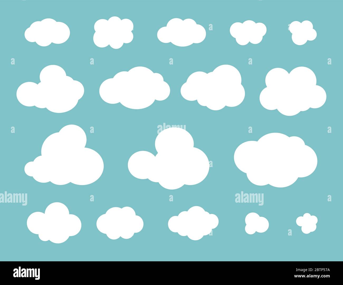 Nuages ensemble plat différent. Illustration vectorielle Illustration de Vecteur