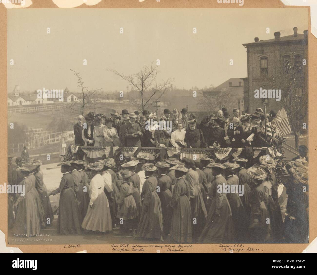 Photographie du 25e anniversaire de la fondation de l'Institut Tuskegee. Photographie en noir et blanc prise au 25e anniversaire de la fondation de l'Université Tuskegee. Banque D'Images