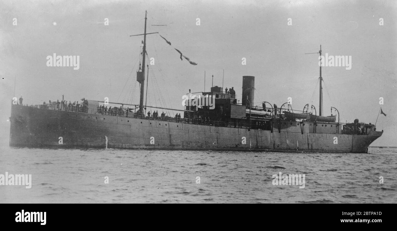 HMS Bacchus 5 mai 1928 Banque D'Images