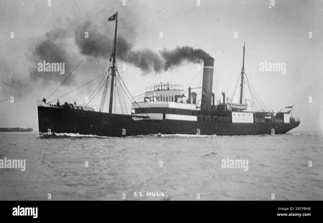SS Hull . 1er décembre 1933 Banque D'Images
