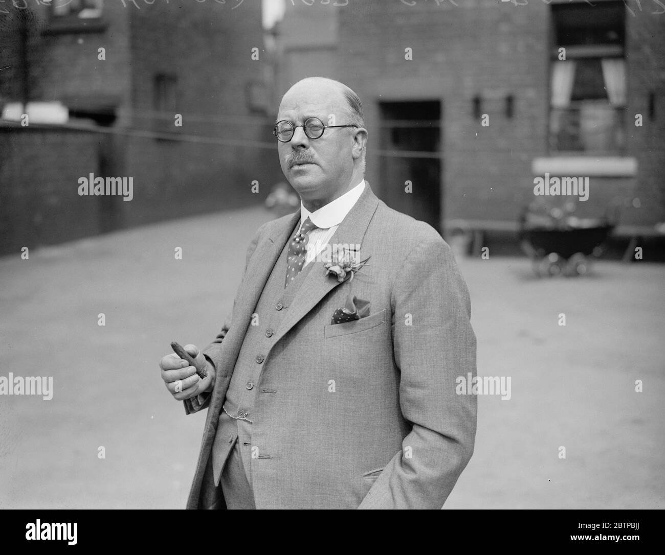 Fred Howard . Secrétaire du club de stade , Holborn . 18 mai 1932 Banque D'Images