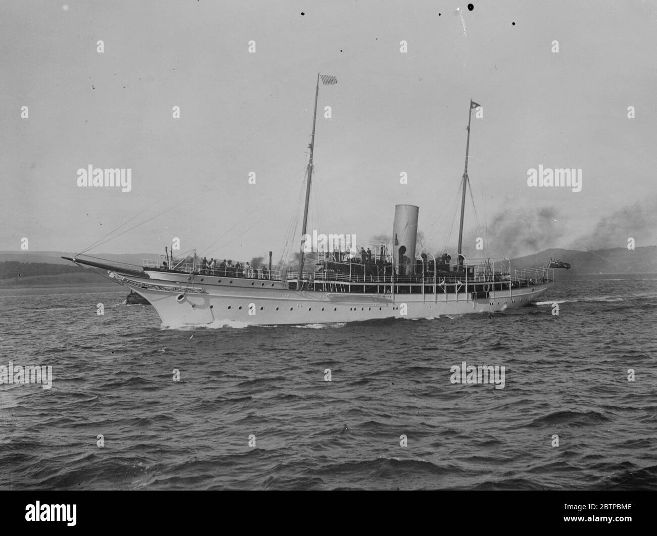 Yacht célèbre vendu . Le yacht à vapeur de luxe Eileen de Solly Joel qui a été vendu à Mons Dupuy , qui est déclaré propriétaire de journaux français . 30 novembre 1931 Banque D'Images