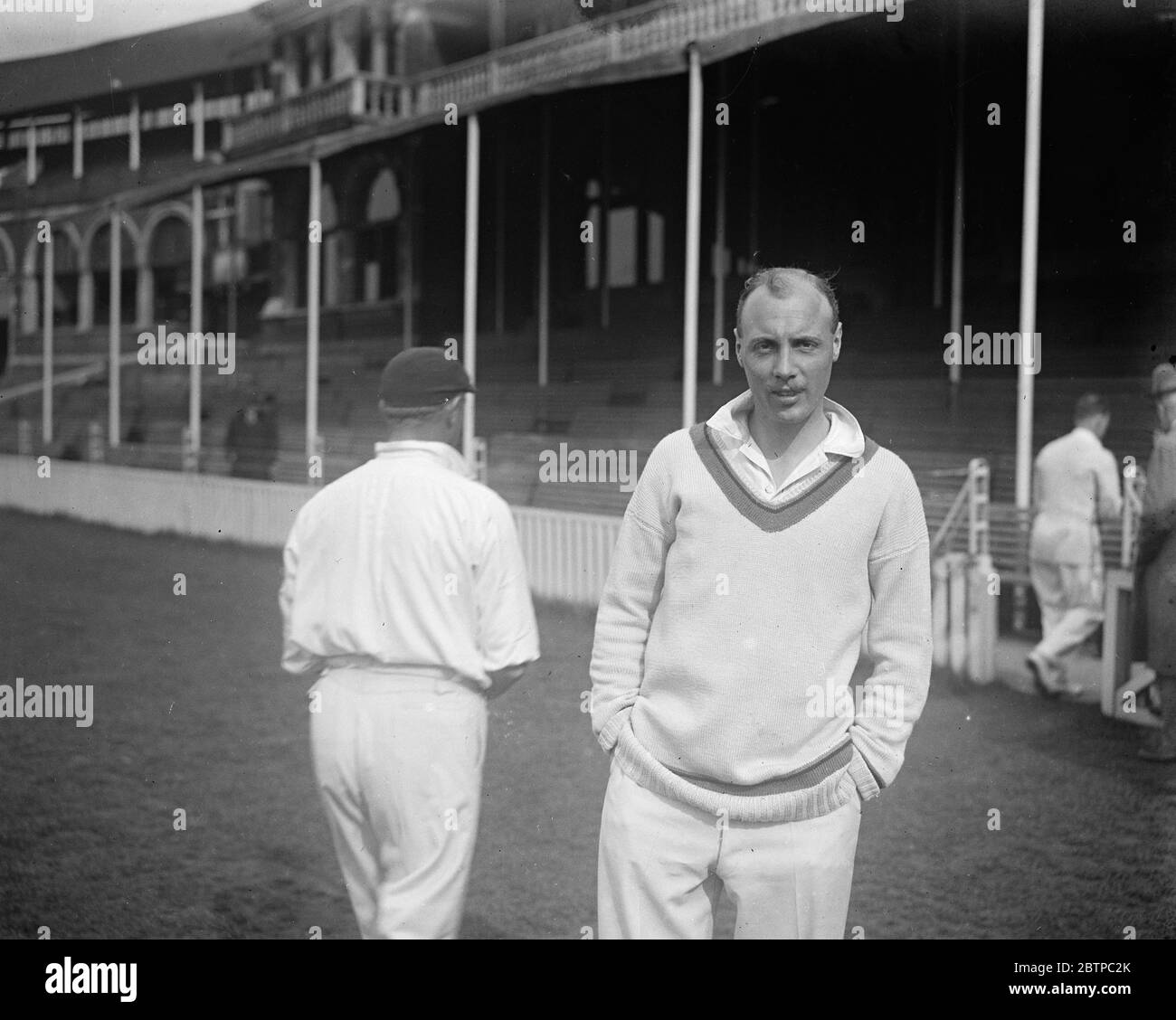 Célèbres cricketers . Eric Stroud (Surrey), mai 1930 Banque D'Images