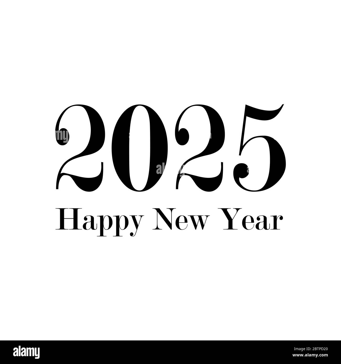 Modèle de conception de la nouvelle année 2025. Design moderne pour le