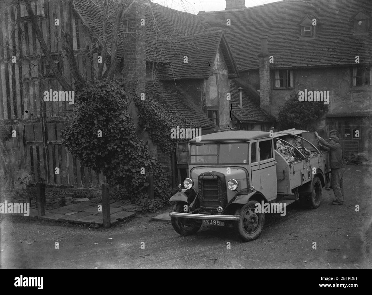 Camion de poussière . 1934 Banque D'Images