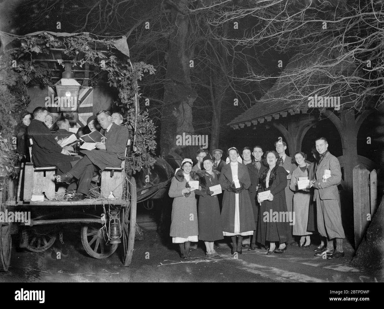 Sidcup Hospital carol Singers . 1934 Banque D'Images