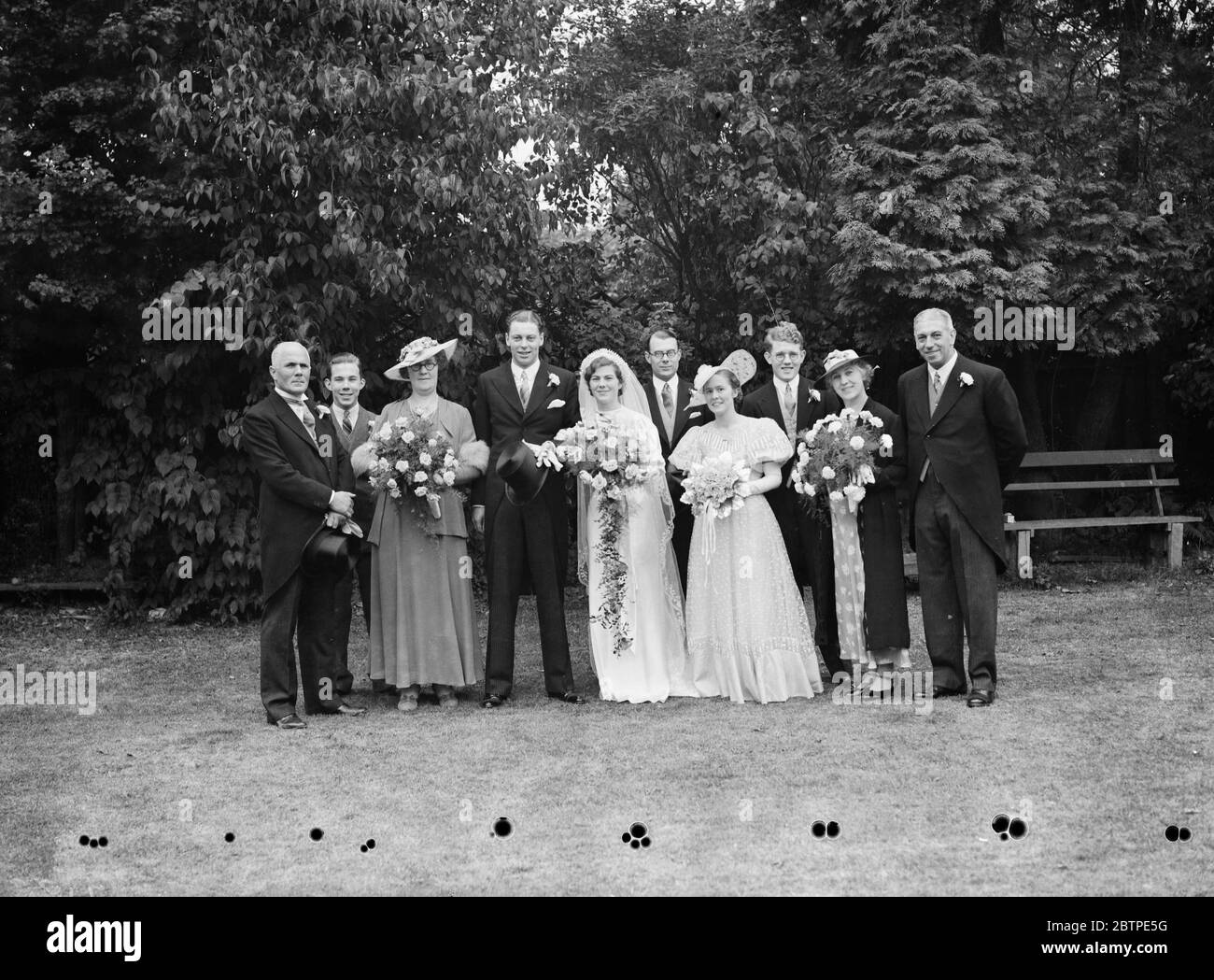 Symons et Pead wed . 28 août 1937 Banque D'Images