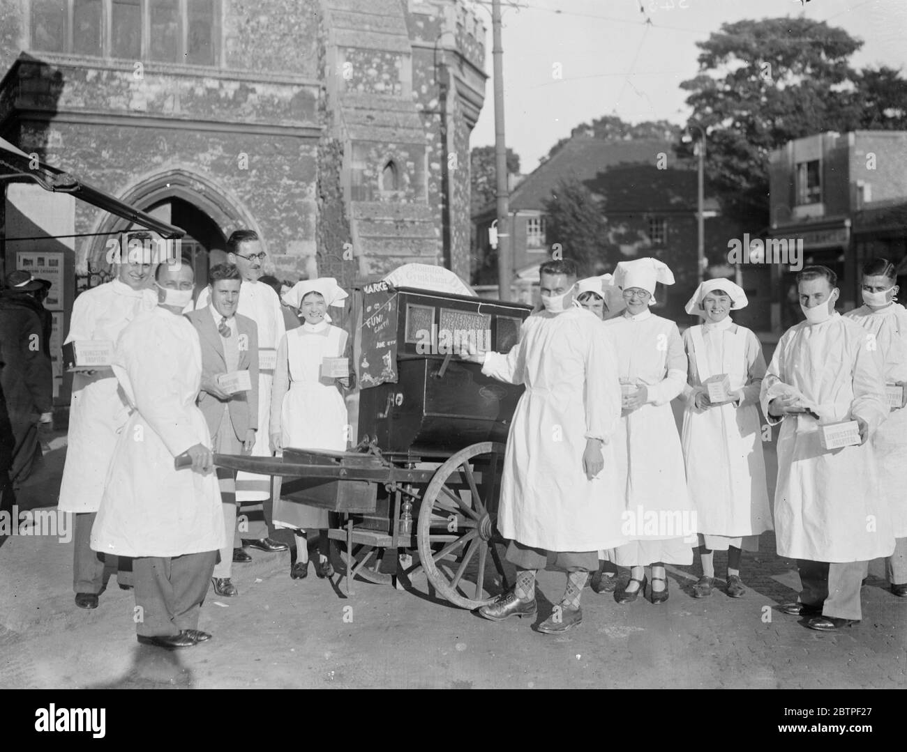 Le carnaval de Dartford . L'orgue de canon par l'hôpital de Lullingstone . 1936 . Banque D'Images