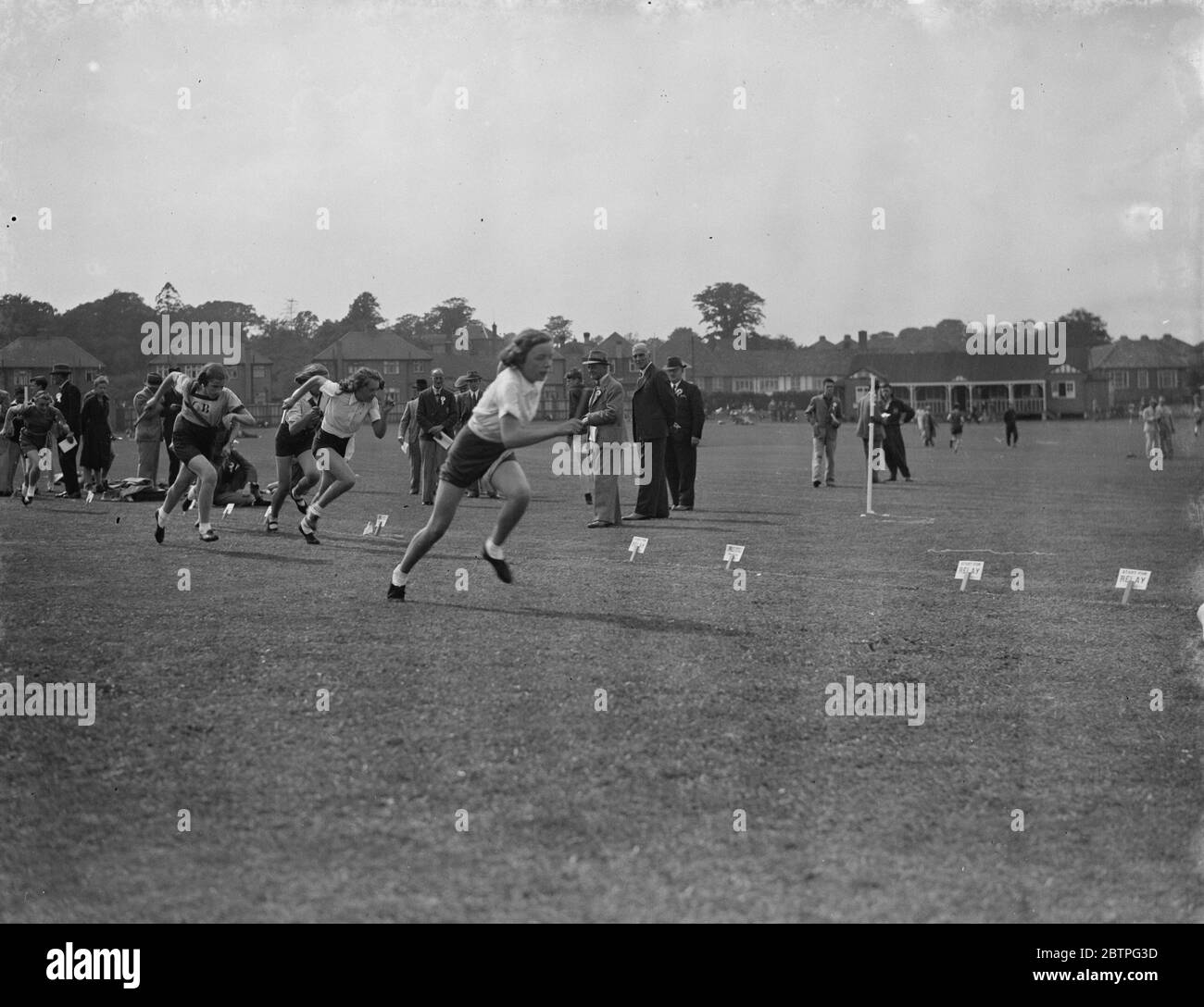 Journée de sport Vickers . Action de la course de relais 1939 Banque D'Images