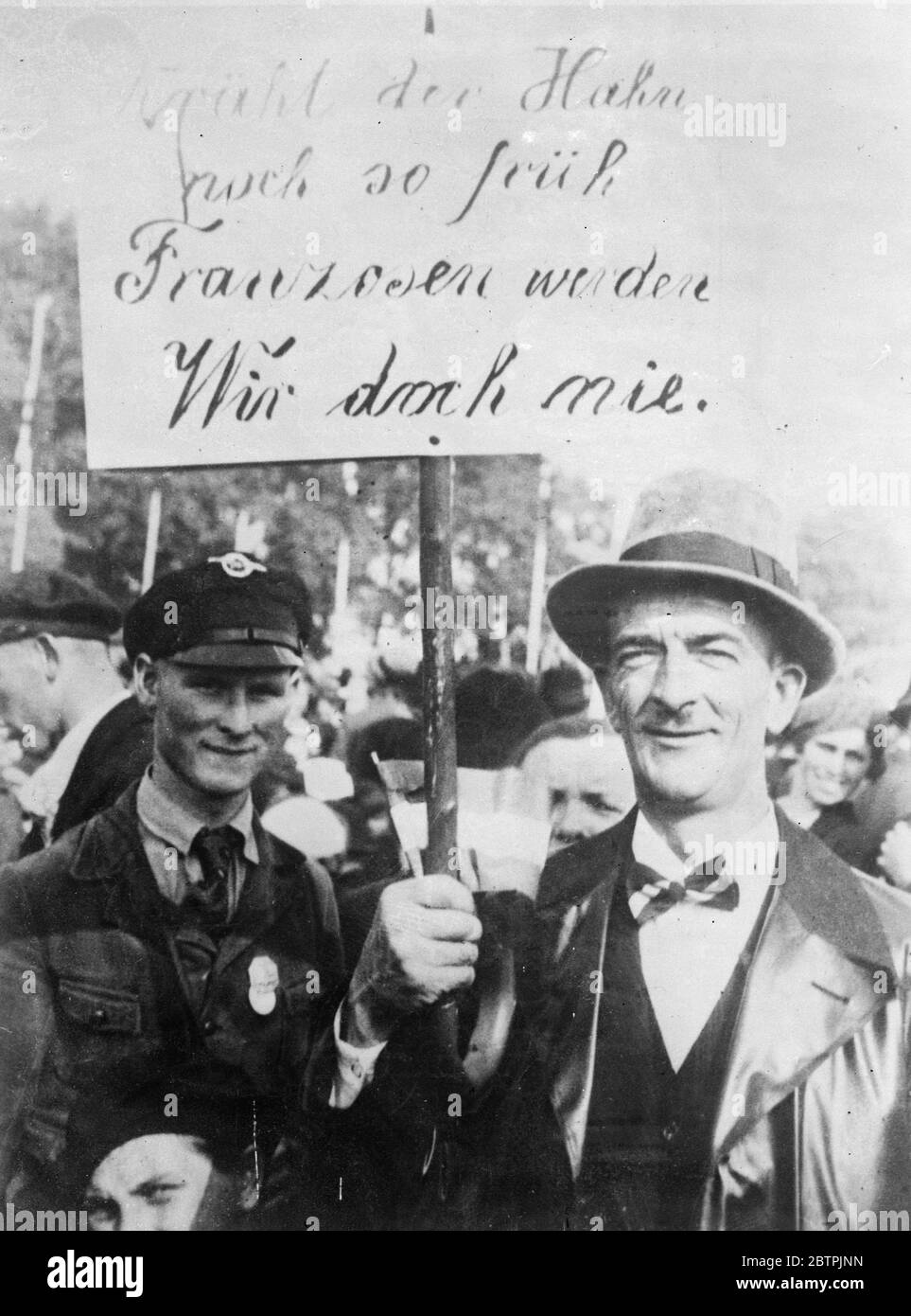 Propagande à Saar . 20 octobre 1934 Banque D'Images