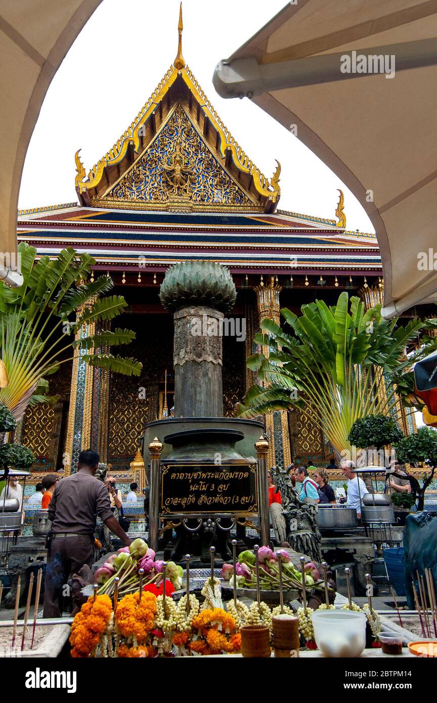 Le Panthéon royal au complexe du Grand Palais à Bangkok, en Thaïlande. Banque D'Images