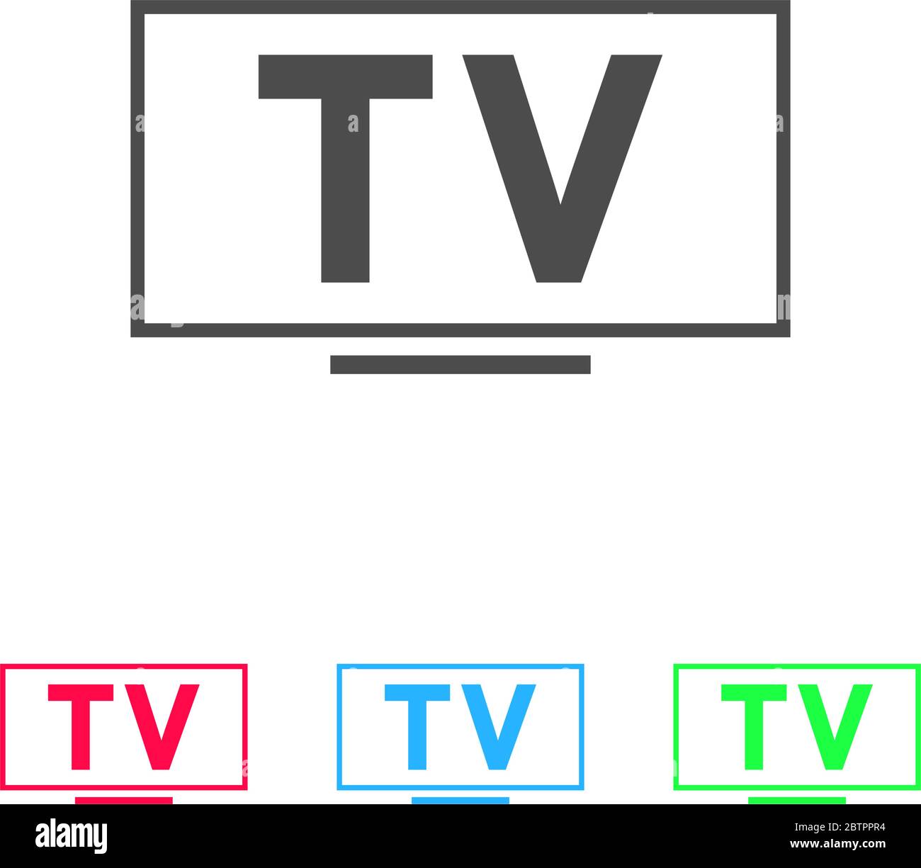 Icône TV plate. Pictogramme de couleur sur fond blanc. Symbole d'illustration vectorielle et icônes bonus Illustration de Vecteur