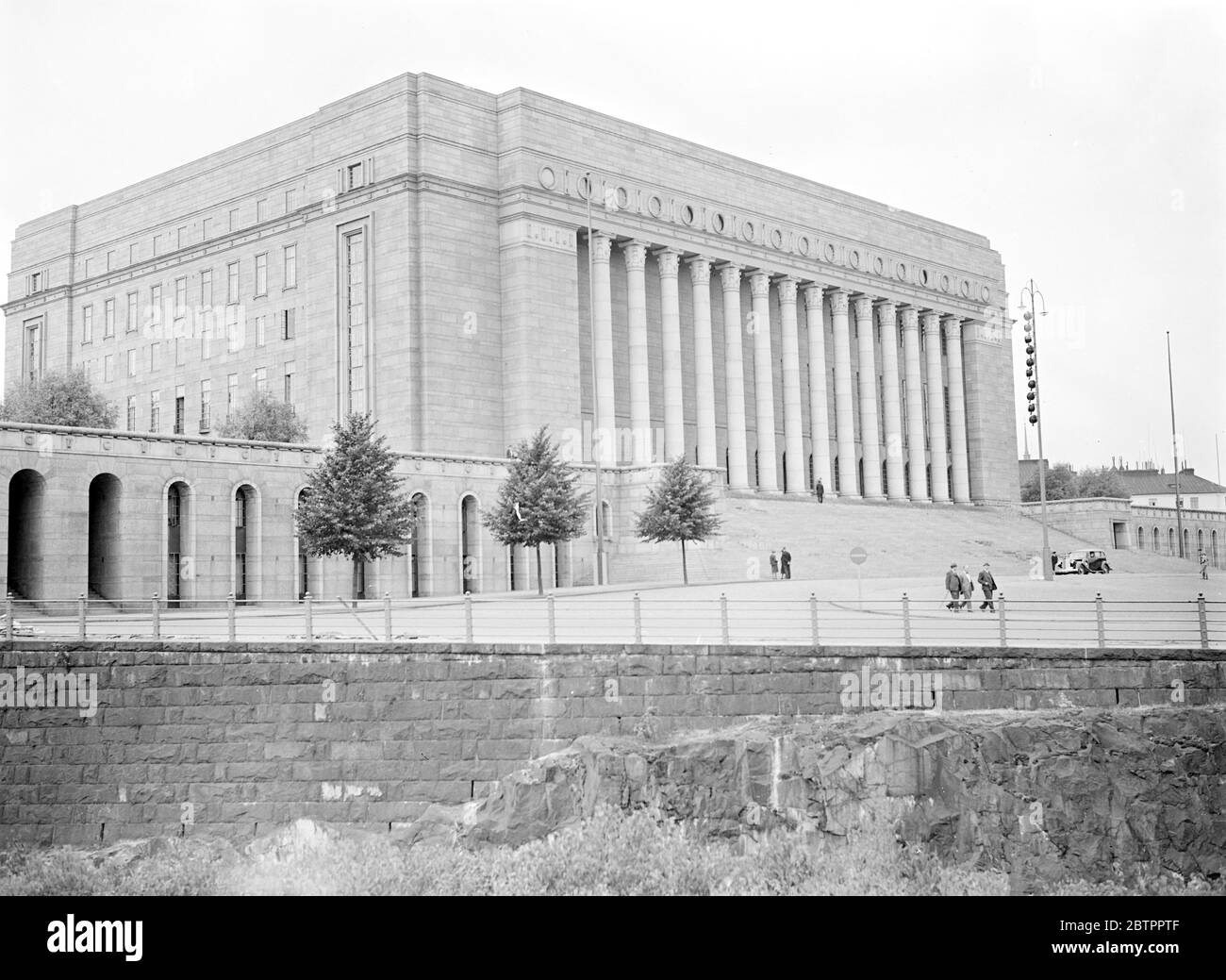 Helsinki et personnalités. Le Parlement finlandais à helsinki, l'un des bâtiments modernes les plus célèbres au monde. Banque D'Images