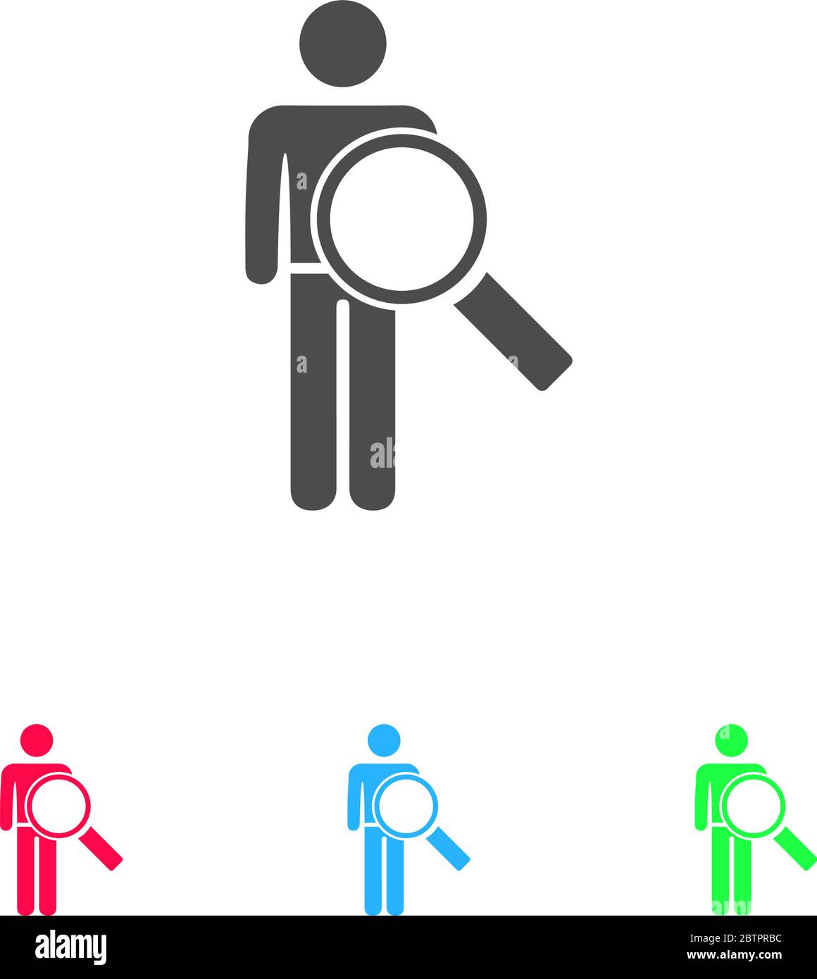 Icône Rechercher une personne. Pictogramme de couleur sur fond blanc. Symbole d'illustration vectorielle et icônes bonus Illustration de Vecteur
