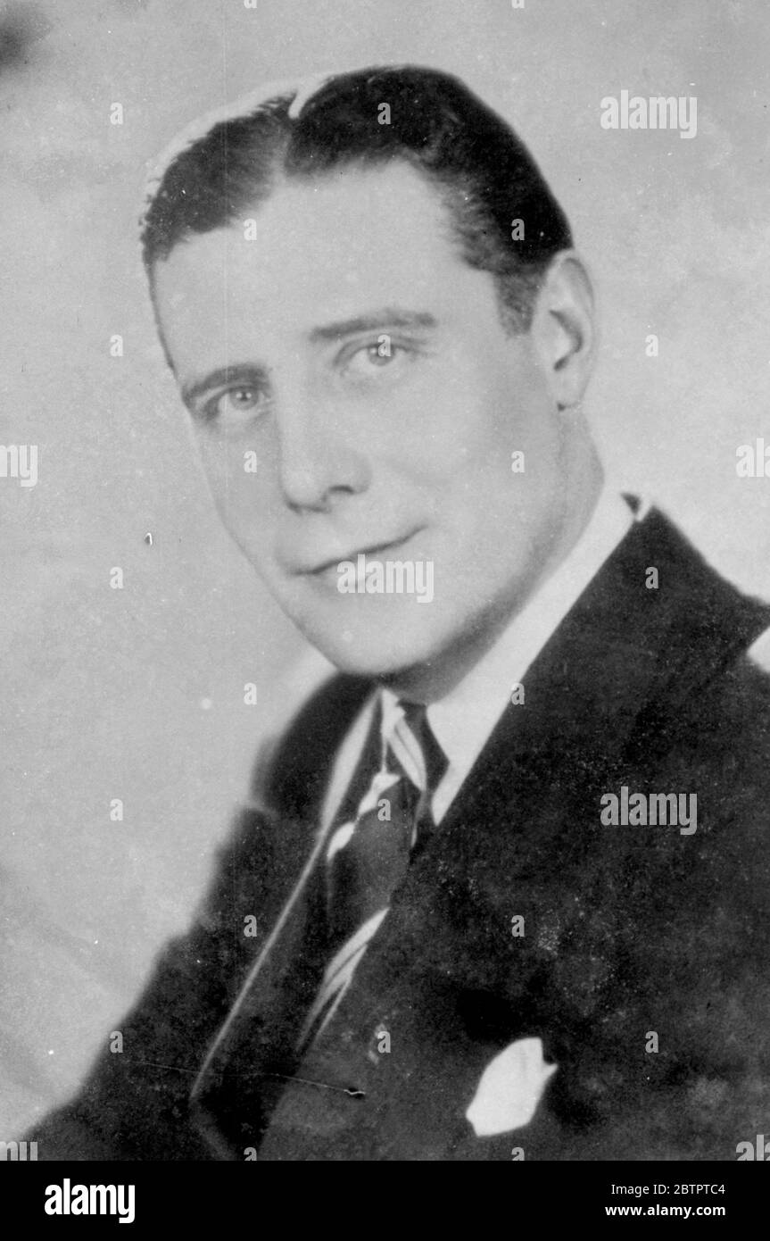 Henry Garat Potrait, de l'acteur et chanteur français né le 3 avril 1902, et décédé le 13 août 1959 {No Date} Banque D'Images