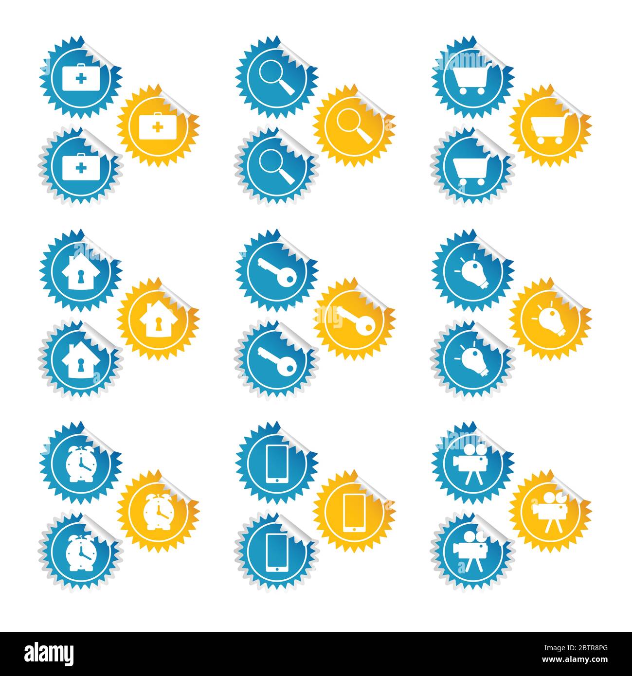 illustration de couleur vectorielle de l'autocollant Illustration de Vecteur