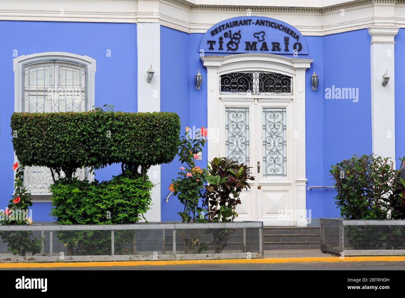 Restaurant, quartier de Barranco, Lima, Pérou Banque D'Images