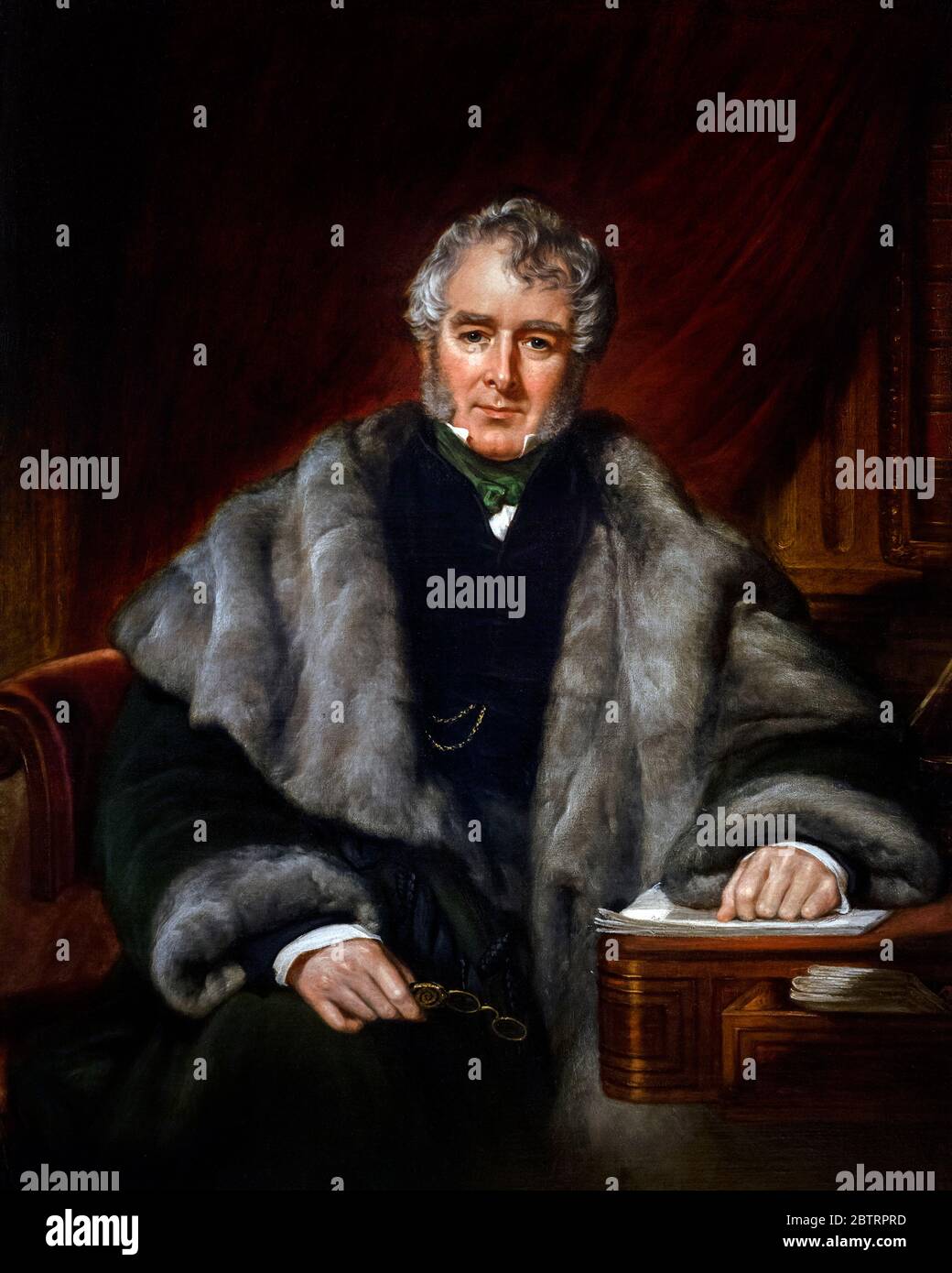 William Lamb, 2e vicomte de Melbourne, portrait de John Partridge, huile sur toile, 1844. Lord Melbourne (1779-1848) a été secrétaire à l'intérieur (1830-1834) et premier ministre (1834 et 1835-1841). Banque D'Images