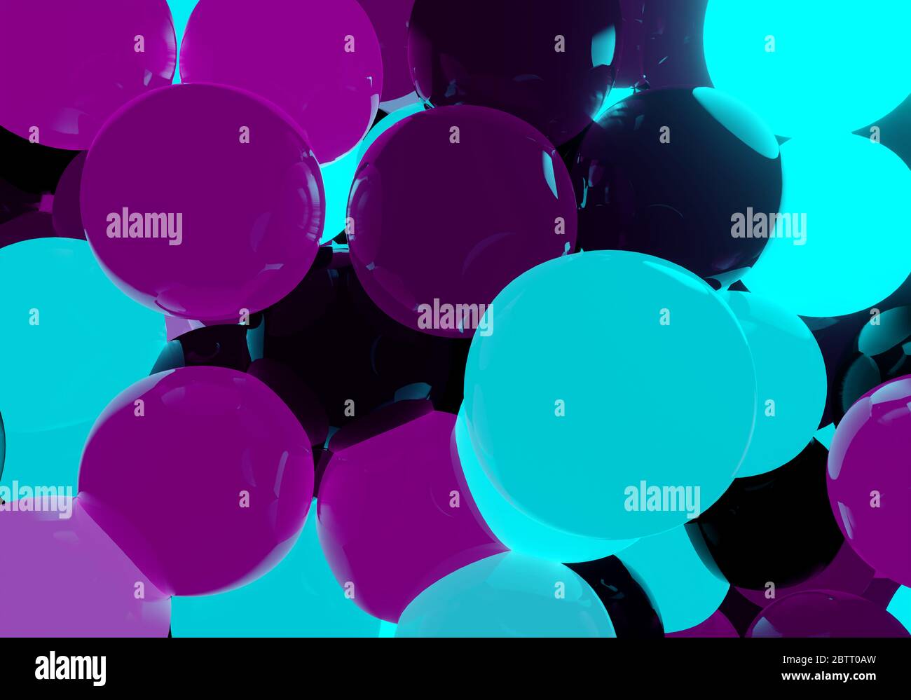 Sphère plastique 3d couleur néons lilas Banque D'Images