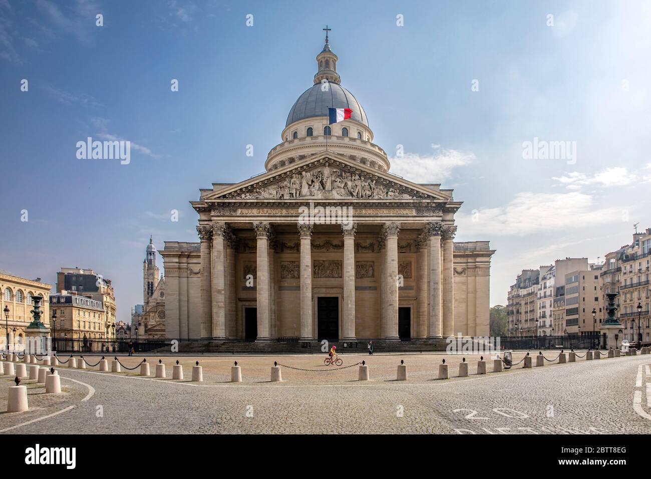 Paris, France - 20 mars 2020 : 1er jour de confinement en raison de Covid-19 devant le Panthéon à Paris Banque D'Images