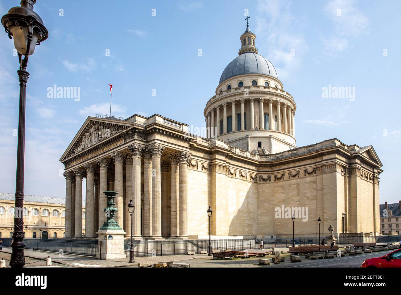 Paris, France - 20 mars 2020 : 1er jour de confinement en raison de Covid-19 devant le Panthéon à Paris Banque D'Images