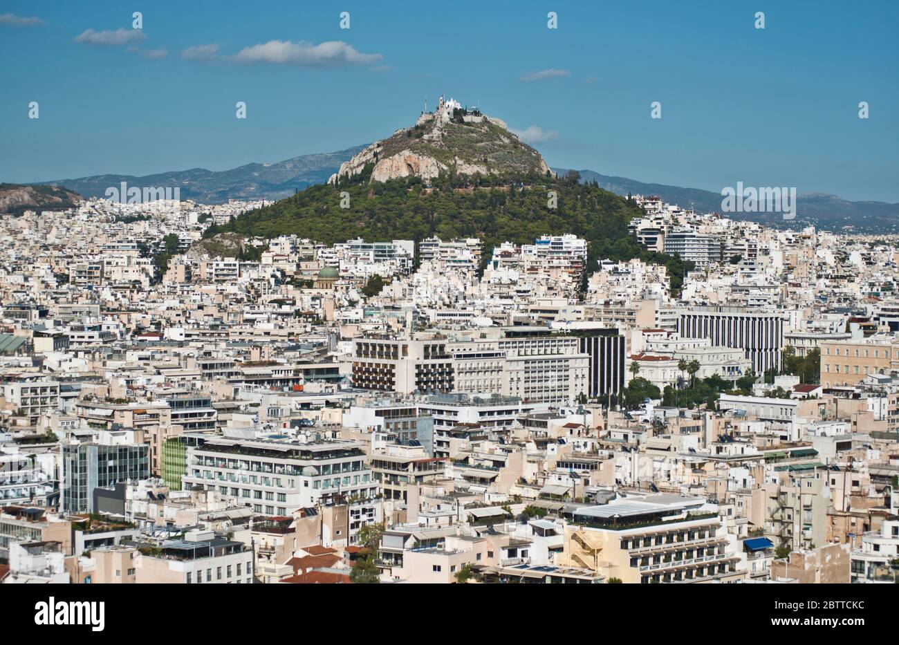 Le mont Lycabette, Athènes. Grèce Banque D'Images