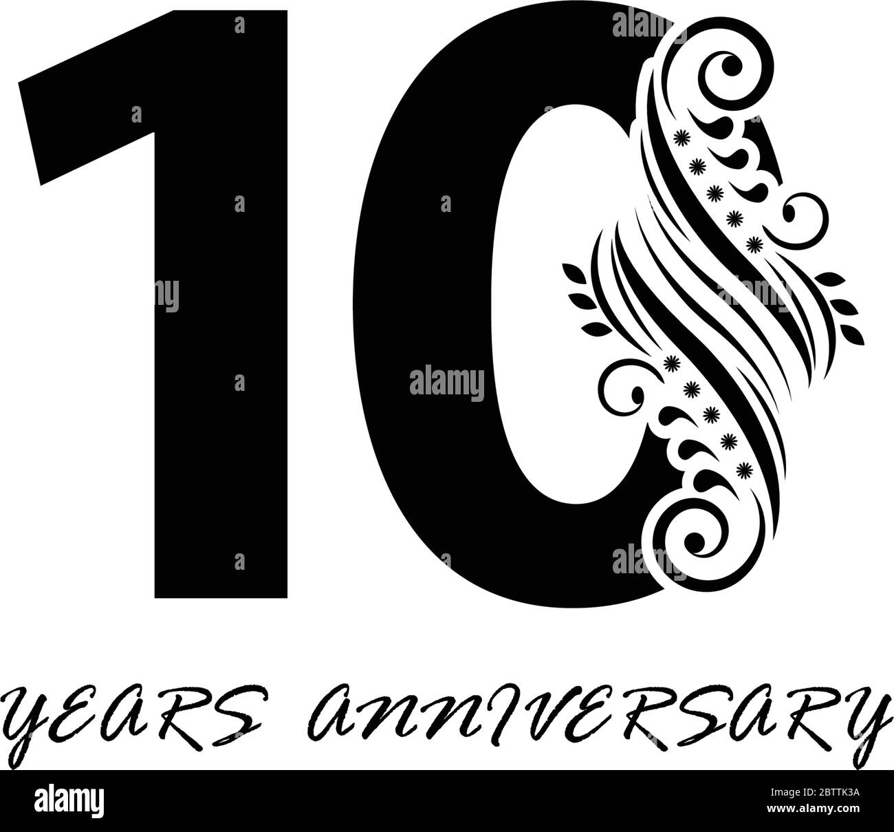 Modèle de logo anniversaire 10 ans 2100352 Art vectoriel chez Vecteezy