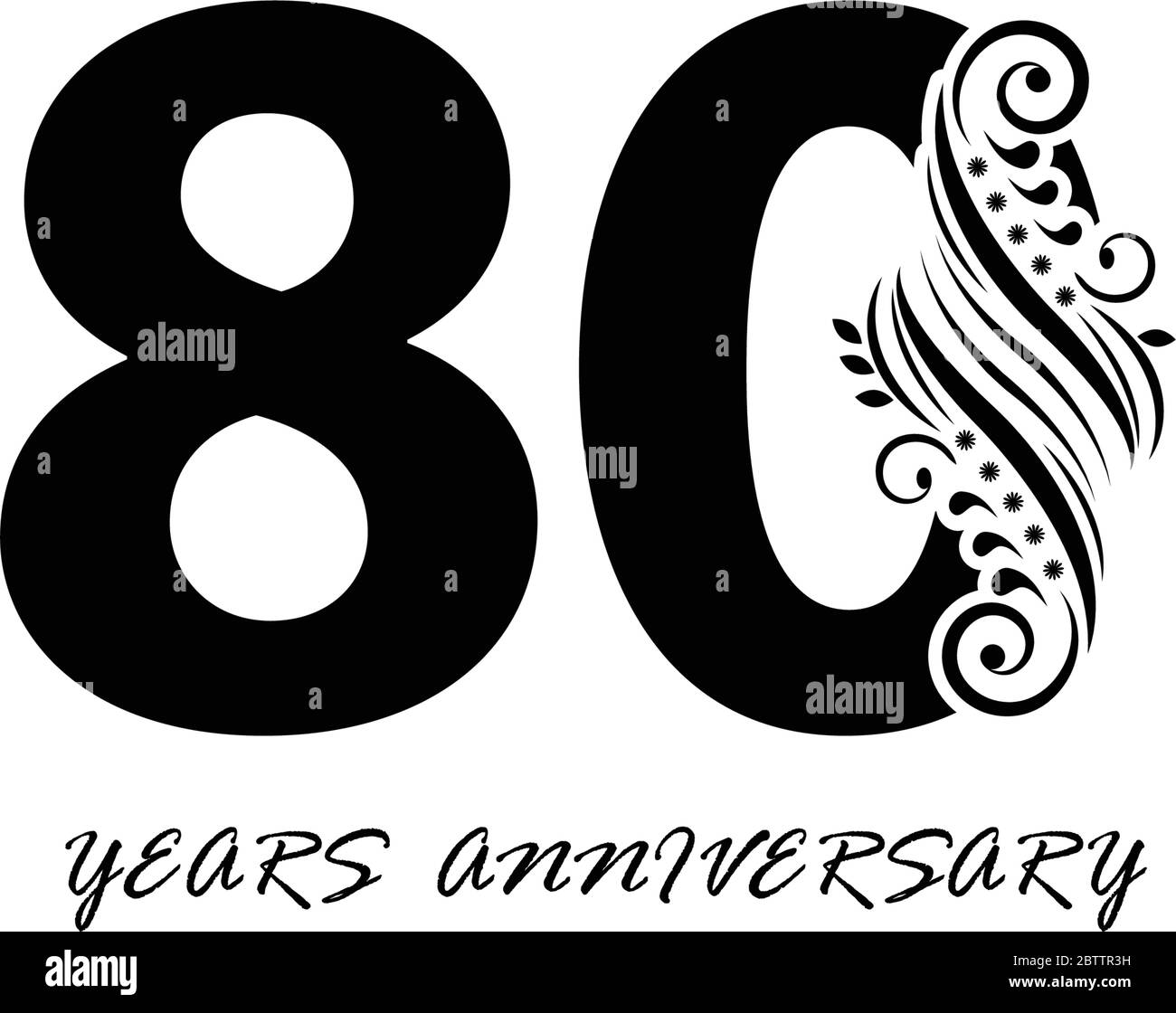 vecteur anniversaire 80 ans, style pour la fête, modèle de logo Illustration de Vecteur vecteur anniversaire 80 ans, style pour la fête, modèle de logo Illustration de Vecteur