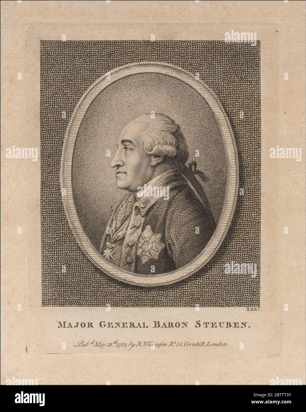 Le baron Von Steuben. Banque D'Images