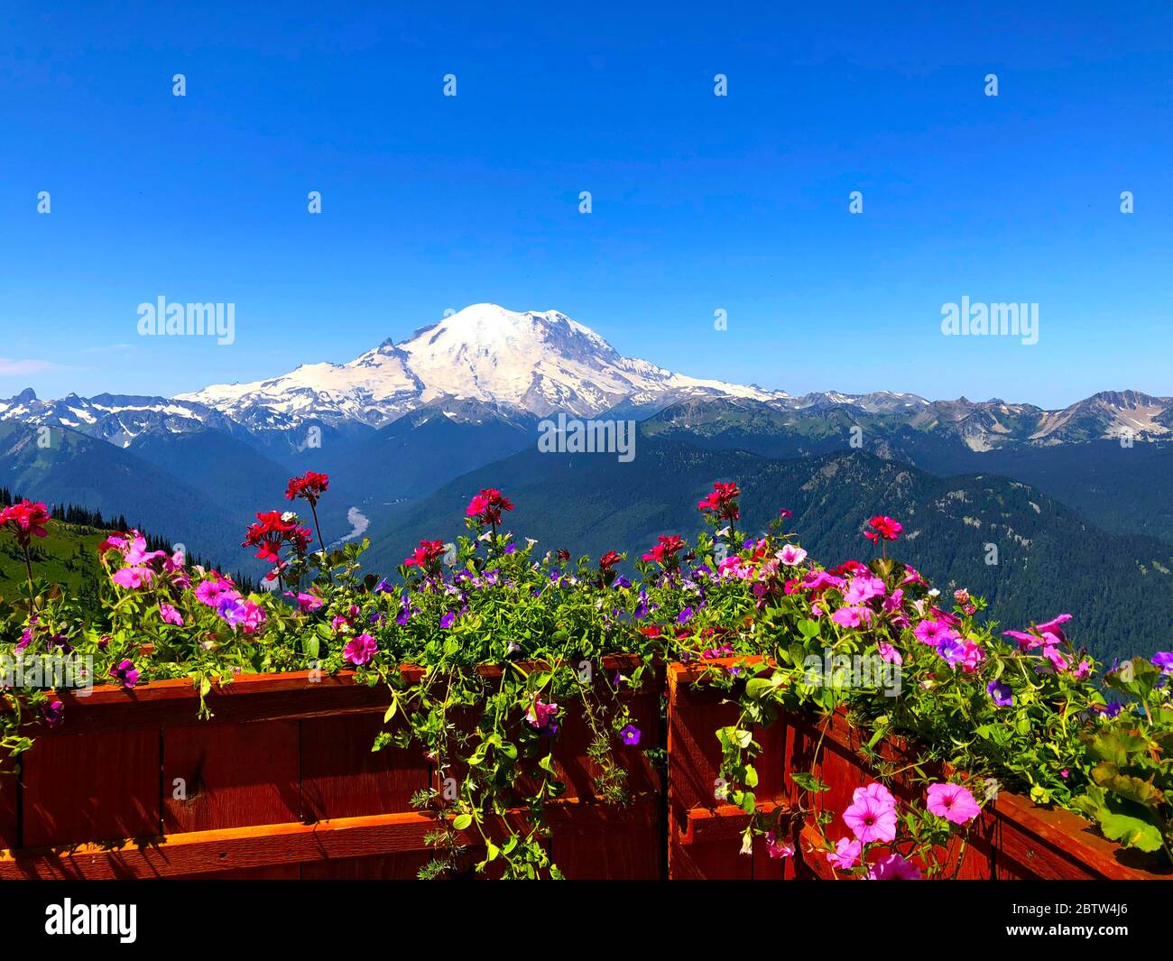 Crystal Mountain Summit dans l'État de Washington Banque D'Images