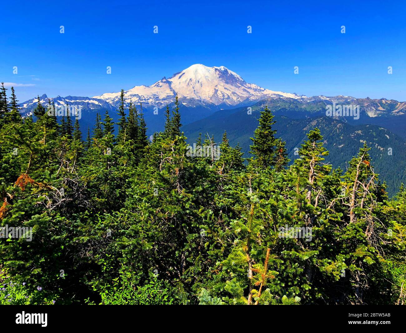 Crystal Mountain Summit dans l'État de Washington Banque D'Images