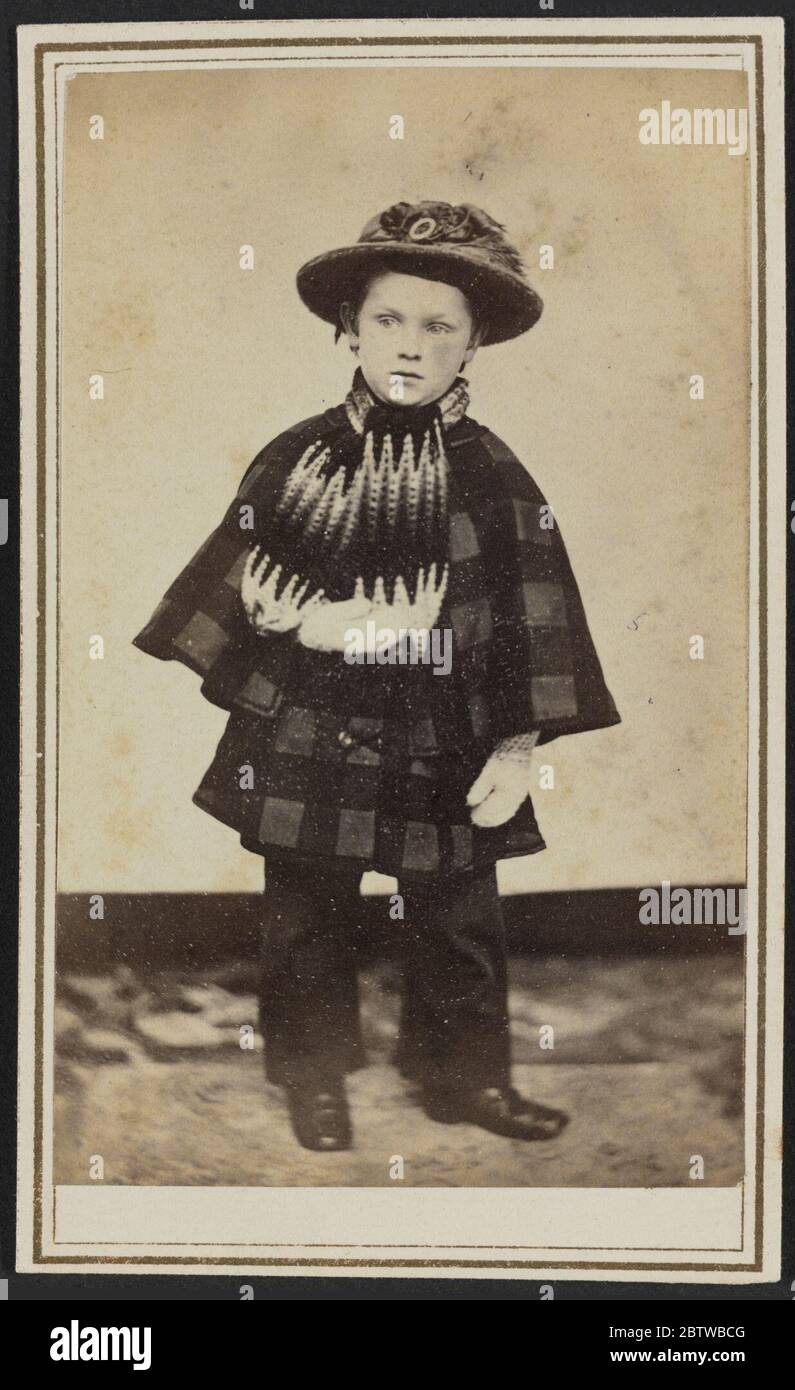 Portrait de Willy Hall. Carte-de-visite de la salle William Woodhull 'Willy' en portrait debout. Banque D'Images