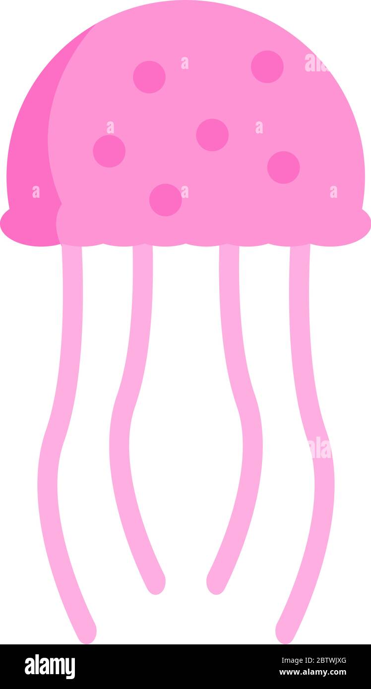 Vecteur de modèle de conception graphique Jellyfishy isolé Illustration de Vecteur