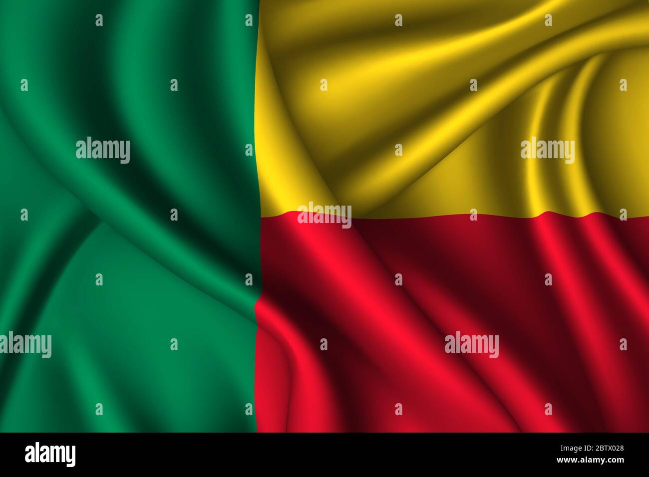 Drapeau national de la soie du Bénin. Texture de tissu vectoriel Illustration de Vecteur Drapeau national de la soie du Bénin. Texture de tissu vectoriel Illustration de Vecteur