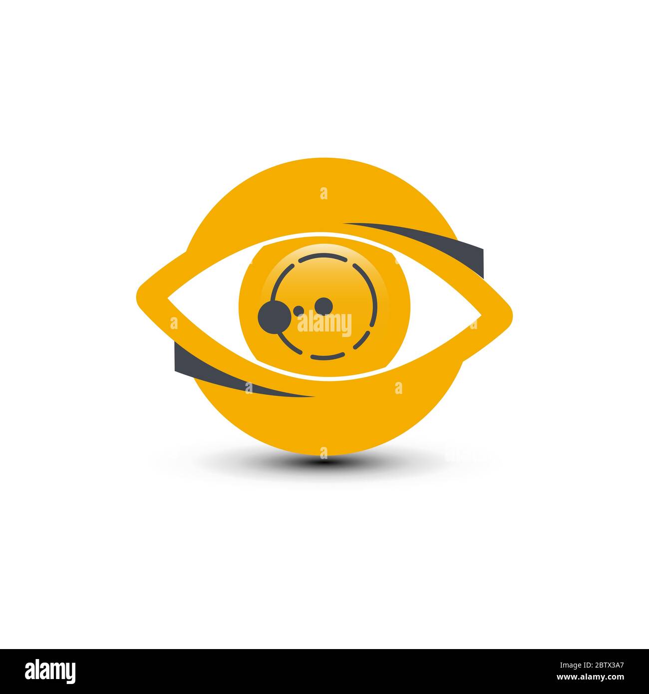 Logo abstrait pour entreprise. Élément de conception d'identité d'entreprise. Scanner à cercle Retina.EPS 10 Illustration de Vecteur