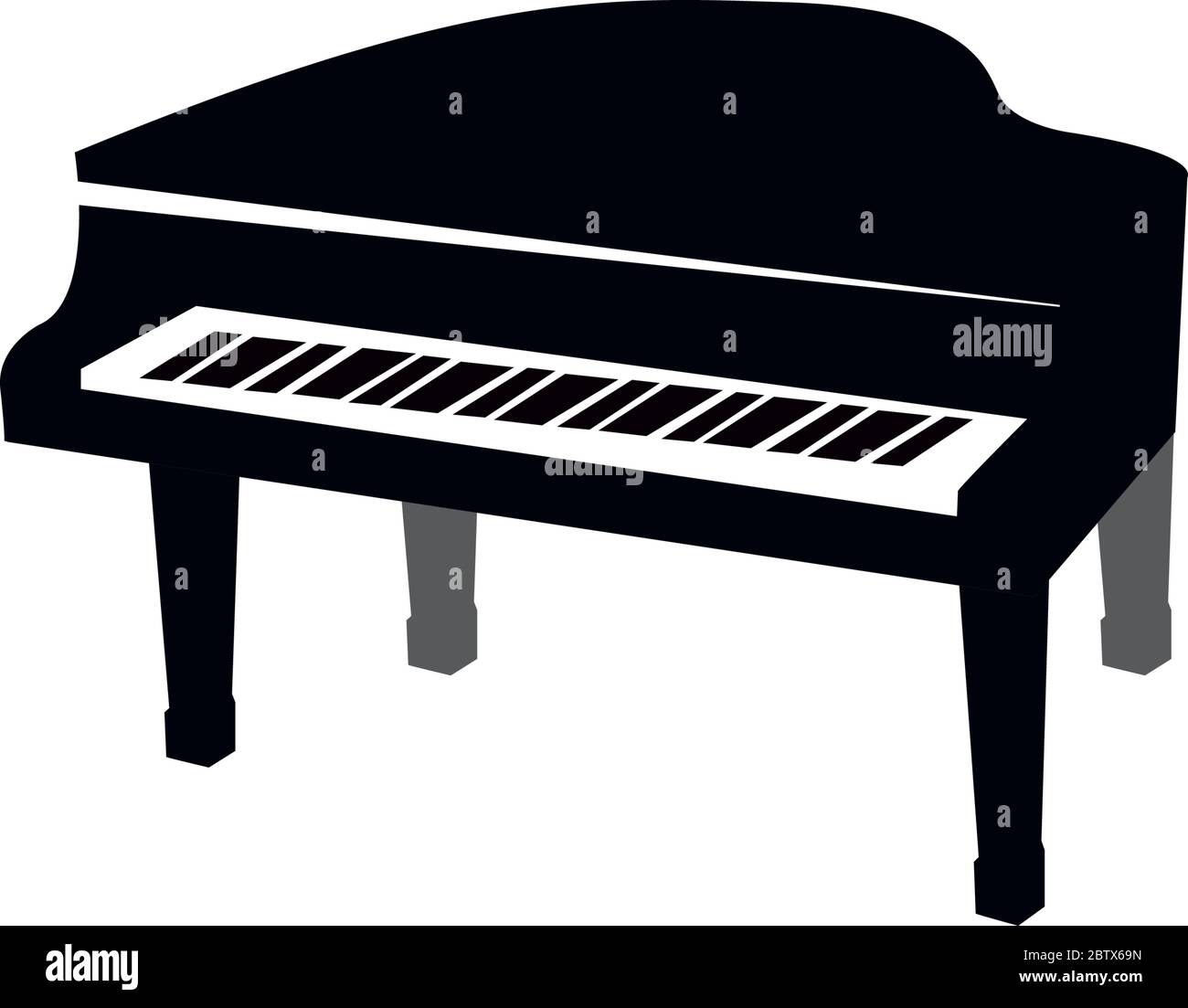 Modèle de dessin graphique piano vecteur isolé Illustration de Vecteur