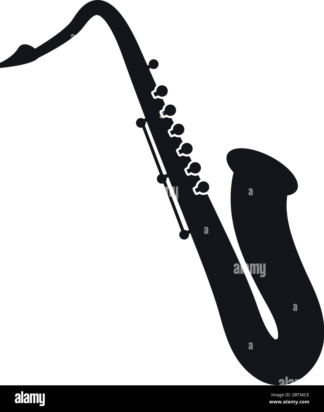 Modèle graphique saxophone vecteur isolé Illustration de Vecteur