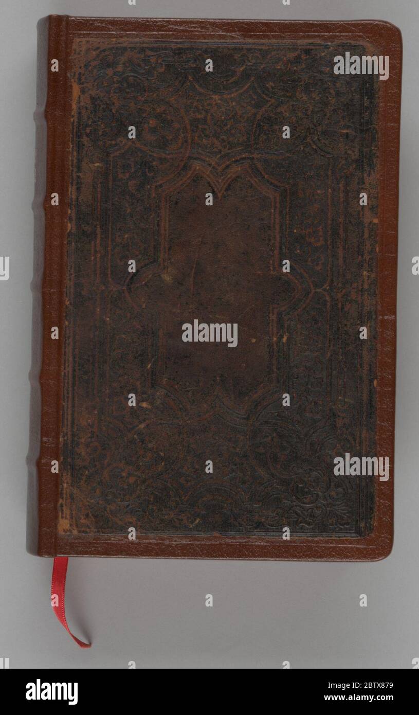 Sainte Bible. Une copie imprimée de la Bible chrétienne imprimée en 1869, contenant l'histoire familiale de Richard Collins. Banque D'Images