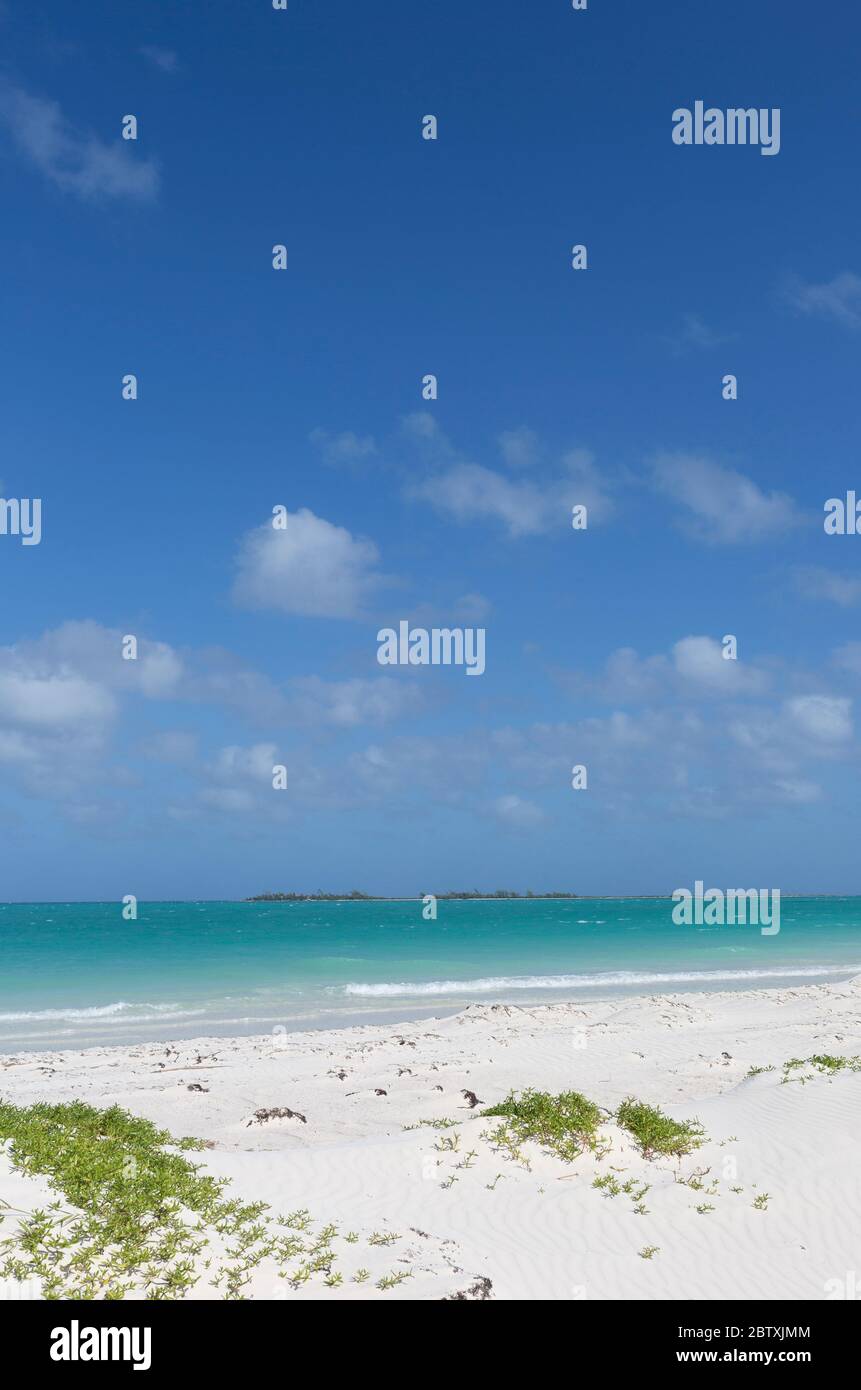 Playa Pilar une des plus belles plages de Cubas à Cayo Guillermo sur les Jardines del Rey, Cuba Banque D'Images