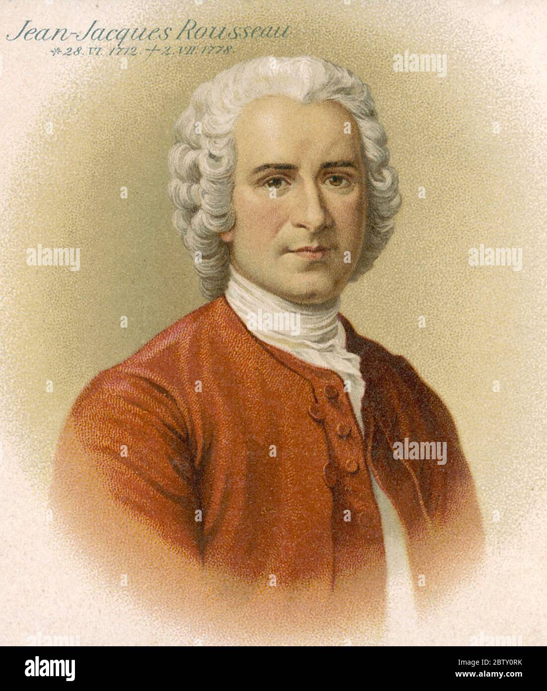 JEAN-JACQUES ROUSSEAU (1712-1778) philosophe, écrivain et compositeur de  Genevan Photo Stock - Alamy