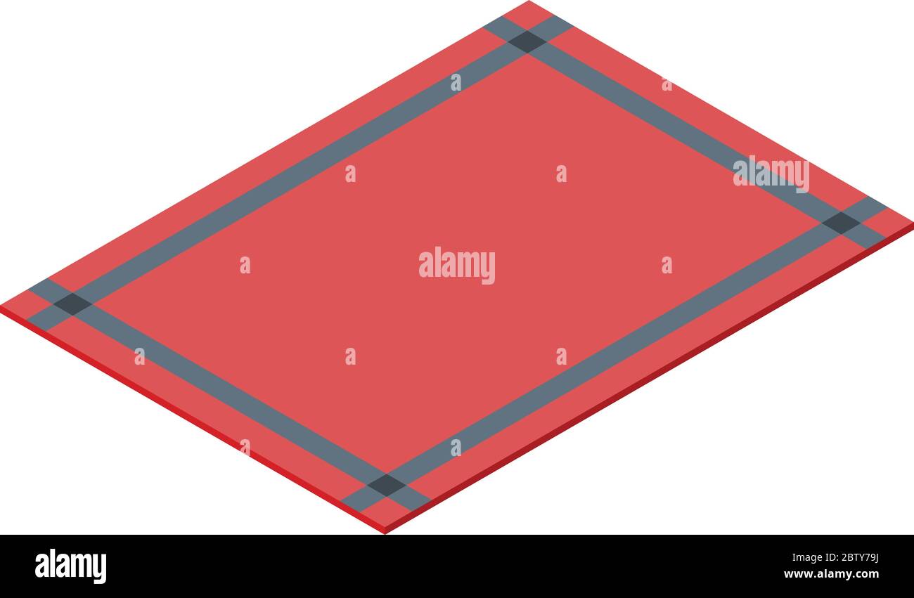 Icône de couverture rouge, style isométrique Illustration de Vecteur