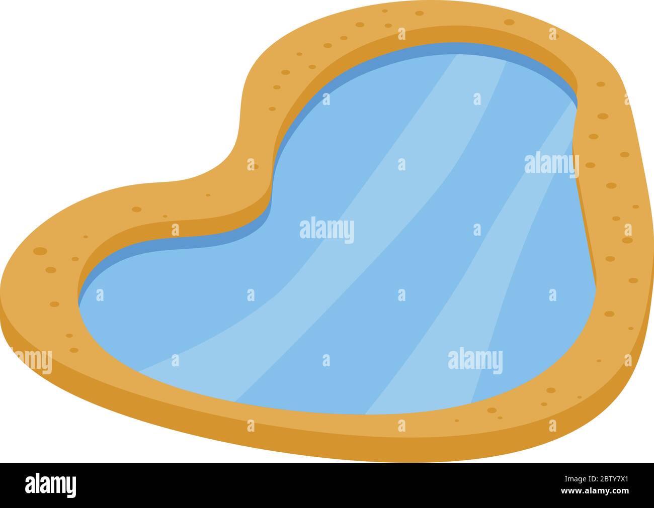 Icône du lac du désert, style isométrique Illustration de Vecteur